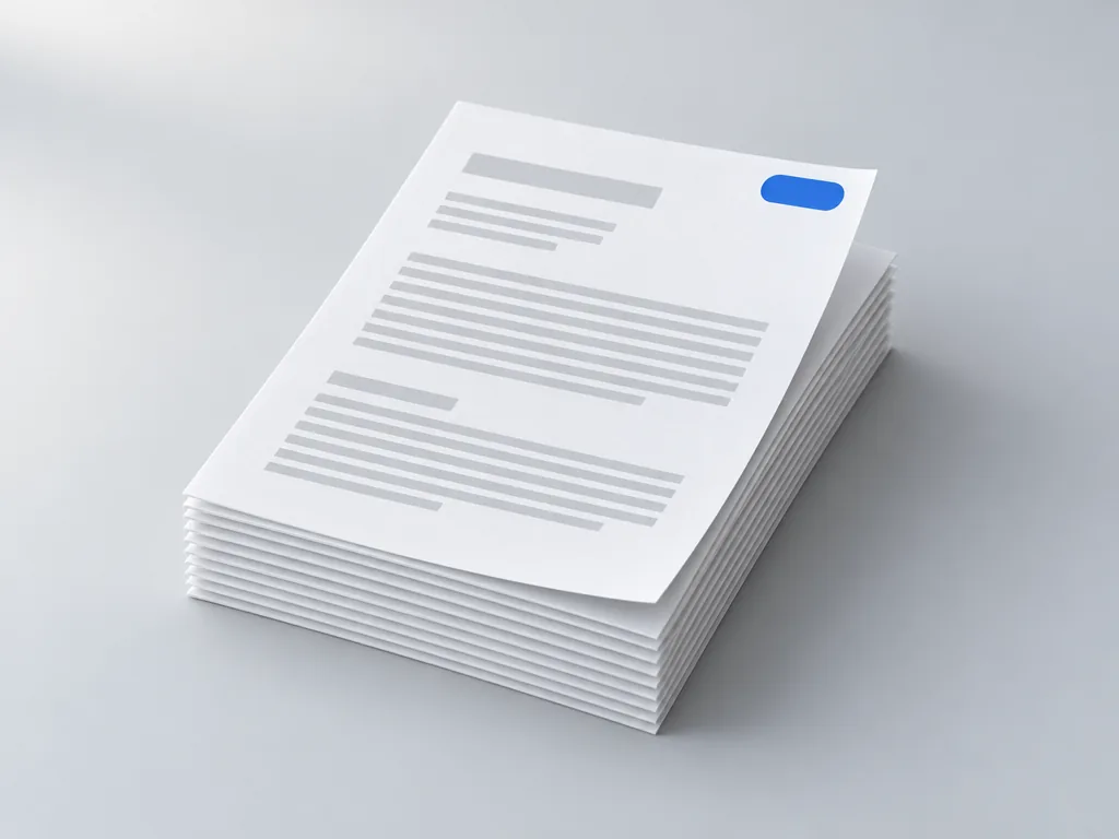 A stack of ten proposal sheets